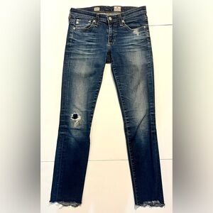 AG Adriano Goldschmied Women’s Distressed Blue Jeans Size 26R